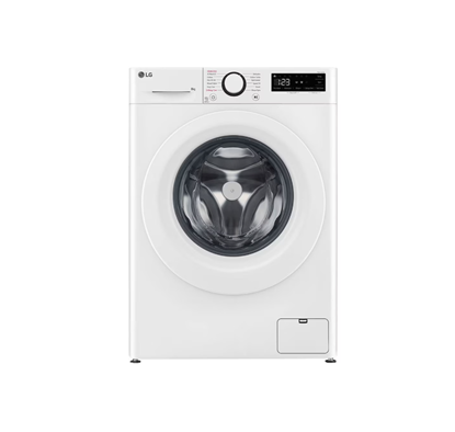 Attēls no LG | Washing machine | F2WR508SWW | Energy efficiency class A | Front loading | Washing capacity 8 kg | 1200 RPM | Depth 47.5 cm | Width 60 cm | Display | LED | Steam function | Direct drive | White