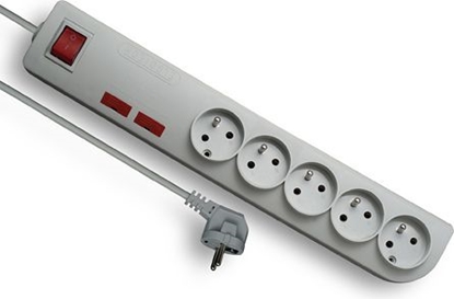 Attēls no Listwa zasilajca Elgotech PSF2 przeciwprzepiciowa 5 gniazd 3 m biaa (PSF2-503)