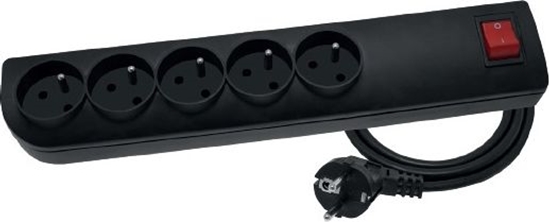 Picture of Listwa zasilajca Elgotech PSF3 przeciwprzepiciowa 5 gniazd 1.5 m czarna (PSF3-501-2)