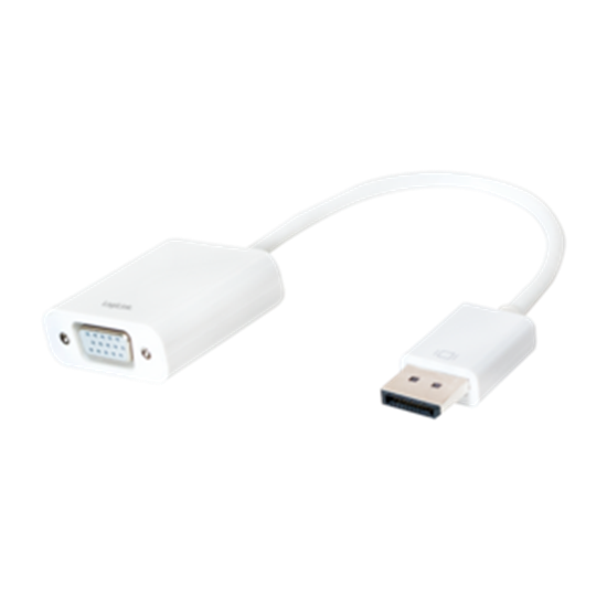 Изображение Logilink | Logilink CV0059B, Display Port 1.2 to VGA Active Adapter with 15cm cable : | White | DisplayPort | VGA