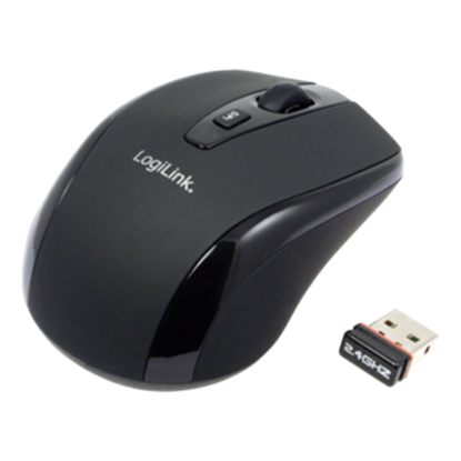 Picture of Logilink | Maus optisch Funk 2.4 GHz | wireless | 2.4GH wireless mini mouse with autolink | Black