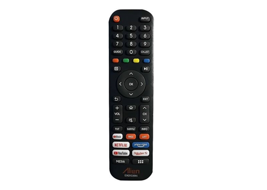 Изображение LXP2G30H Tālvadības pults LCD televizoram Hisense EN2G30H, NETFLIX YOUTUBE, PRIME VIDEO, RAKUTEN