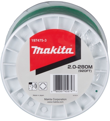 Attēls no Makita 197475-3 Mähfaden 2mm x 280 m grün