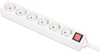 Изображение Manhattan Power Distribution Unit EU (2-pin), x6 gang/output with on/off switch, 2m cable, 16A, White, Extension Lead, PDU, Power Strip, Three Year Warranty
