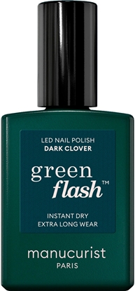 Attēls no MANUCURIST_Green Flash Led Gel Nail Lacquer lakier do paznokci Dark Clover 15ml