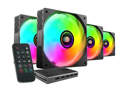 Attēls no Mars Gaming MFSI4KIT 4x PC Fan Kit 120mm ARGB