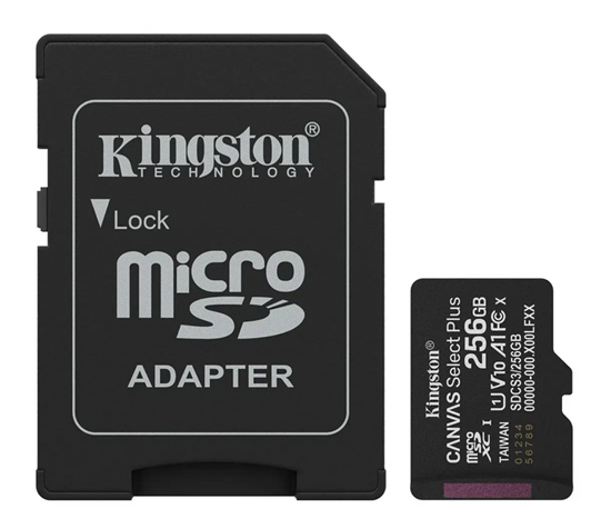 Picture of Atmiņas karte Kingston MicroSDXC 256GB Canvas Select Plus