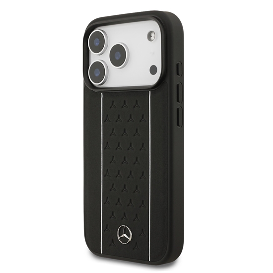 Изображение Mercedes Leather Star Pattern and Stripes MagSafe Case for Apple iPhone 17 Pro