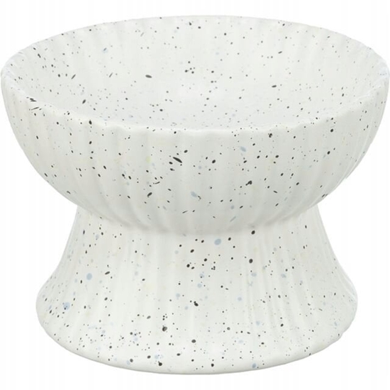 Picture of Miska podwyszona, dla kota, ceramika, biaa, 0.2 l/13 cm