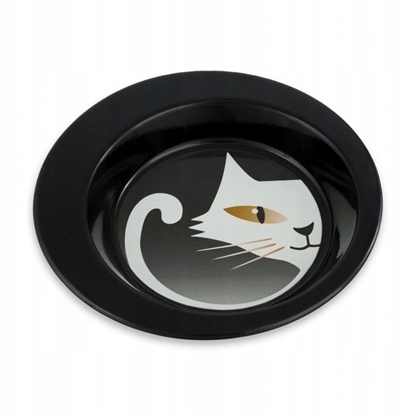 Attēls no Miska, dla kota, czarna, wzór kot, stal nierdzewna, 325ml