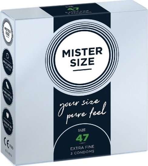 Picture of Mister Size Condoms prezerwatywy dopasowane do rozmiaru 47mm 3szt.
