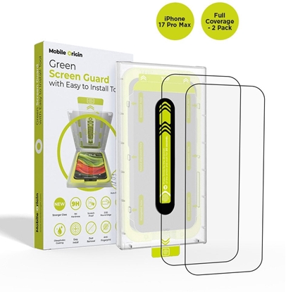 Изображение Mobile Origin Screen Guard with easy applicator, full coverage, 2 pack - iPhone 17 Pro Max
