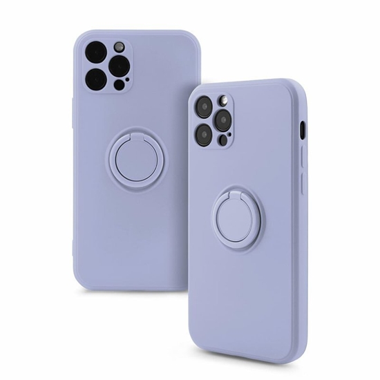 Picture of Mocco Pastel Ring Silicone Back Case for Samsung Galaxy S21 FE 5G Violet