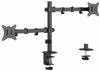 Изображение Monitora stiprinājums Gembird Adjustable Desk Mounted Double Monitor Arm