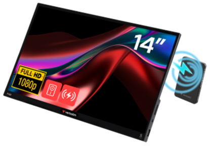 Изображение Monitors Verbatim 14" Portable Touchscreen Monitor Light Series 1080P 5000mAh
