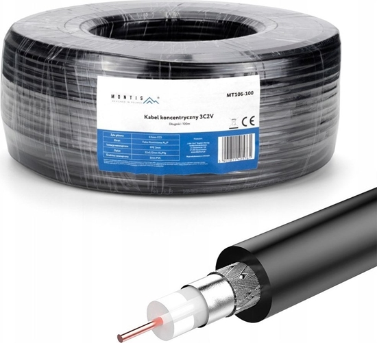 Picture of Montis Kabel koncentryczny 3C2V 100m Montis MT106-100 czarny
