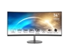 Изображение MSI Pro MP341CQ 34 Inch Curved Monitor, 1500R, UWQHD (3440 x 1440), 21:9, 100Hz, VA, 4ms, HDMI, VGA, Built-in Speakers, Anti-Glare, Anti-Flicker, Less Blue light, TÜV Certified, VESA, Kensington, Black