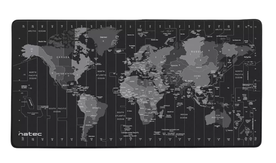 Picture of Natec Time Zone Map Maxi Black