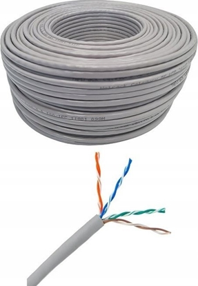 Picture of NetRack Kabel sieciowy skrtka LAN cat 5e UTP, szary, 100m , CCA