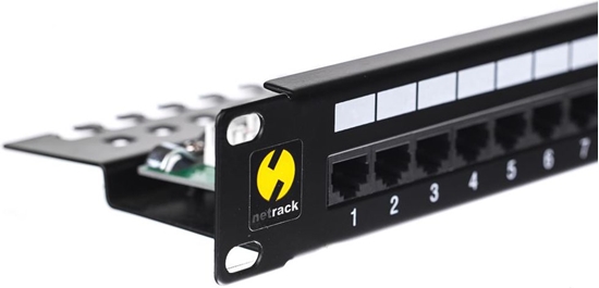 Изображение NetRack Patch panel 19'' 24-porty Kat. 6 UTP Czarny (104-08)