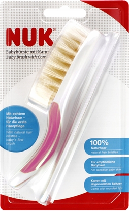 Изображение NUK Szczotka i grzebyk dla niemowlt róowy 10256236