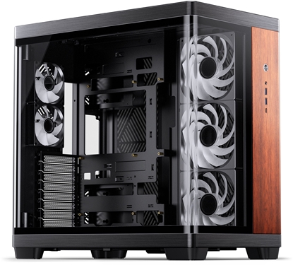 Изображение Obudowa Jonsbo JONSBO TK-4 Wood obudowa komputerowa Midi-Tower ATX Tempered Glass - czarny