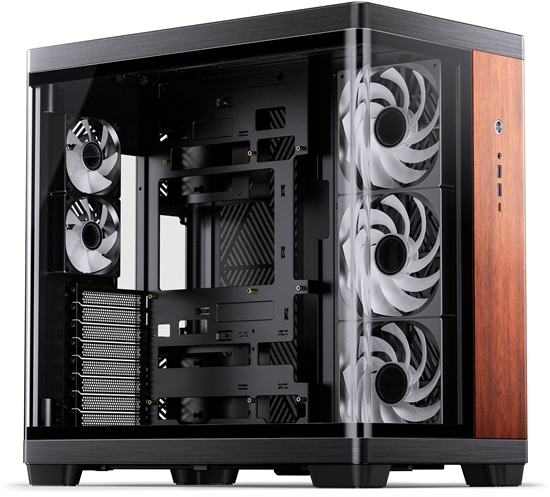 Изображение Obudowa Jonsbo JONSBO TK-4 Wood obudowa komputerowa Midi-Tower ATX Tempered Glass - czarny