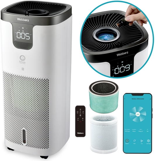 Picture of Oczyszczacz powietrza Webber APEH11003 WIFI HEPA 12 UV Jonizator Nawilacz