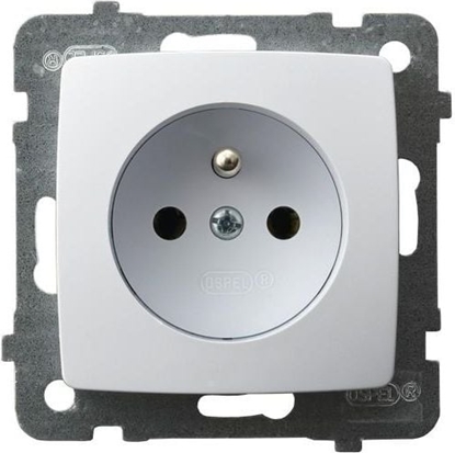 Picture of Ospel Gniazdo Karo pojedyncze z uziemieniem biae (GP-1SZ/m/00)