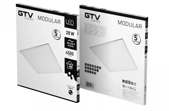 Picture of Panel LED MODULAR 28W 4500lm 4000K IP54 60x60cm 5lat gwar. LD-MOD2860-NB