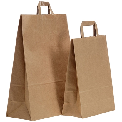 Picture of Papīra maisiņš FLAT 260x120x350 mm, brūns