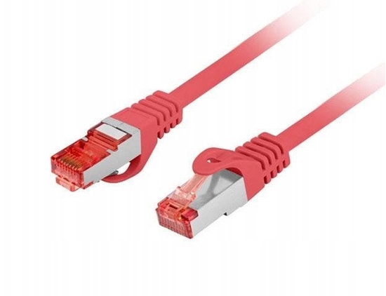 Изображение PATCHCORD KAT.6 S/FTP LSZH CU 0.25M CZERWONY FLUKE PASSED LANBERG