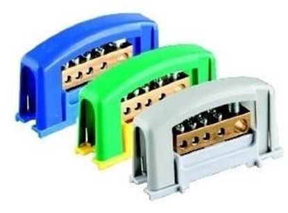 Picture of Pawbol Zacisk ochronny 1x25, 4x10 óto-zielony z pokryw na szyn TH35 (E.4125P)