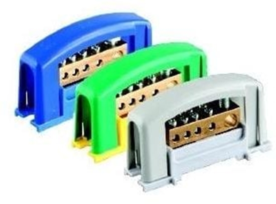 Изображение Pawbol Zacisk ochronny 1x25, 4x10 óto-zielony z pokryw na szyn TH35 (E.4125P)