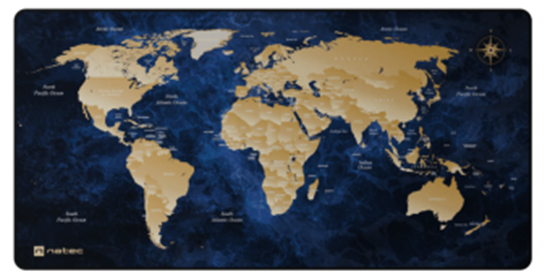 Изображение Peļu paliktnis Natec World Deep Blue 800x400mm