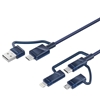 Picture of Promate PentaPower Universal Cable 6-in-1 USB-C(A) / micro / Lightning / 1,2m