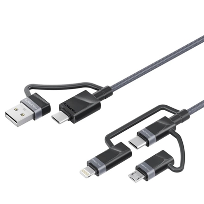 Picture of Promate PentaPower Universal Cable 6-in-1 USB-C(A) / micro / Lightning / 1,2m