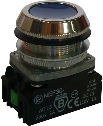 Picture of Promet Przycisk sterowniczy 30mm niebieski 2Z z samopowrotem (W0-NEF30-K 2X N)