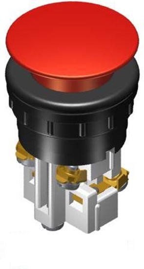 Picture of Promet Przycisk sterowniczy 38mm czerwony z samopowrotem 1Z 1R (W0-N1-1DP C)