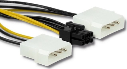 Attēls no Qoltec Molex x2 - PCIe 6-pin, 0.15m, Czarny (50431)