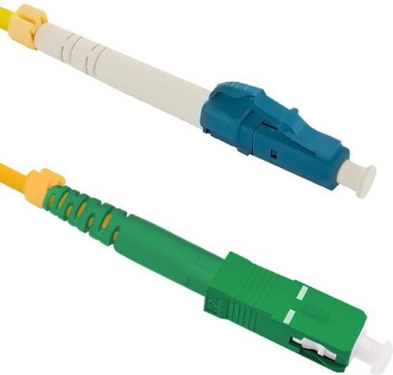 Изображение Qoltec Optic Patchcord LC/UPC - SC/APC simplex SM 9/125 G652D 1m (54331)