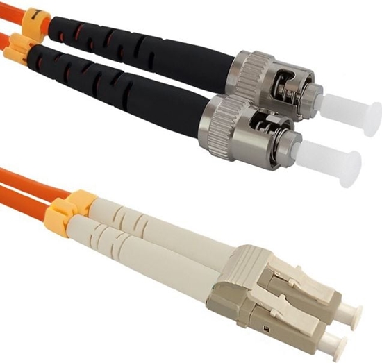 Изображение Qoltec Optic Patchcord LC/UPC - ST/UPC MM 50/125 OM2 1m (54071)