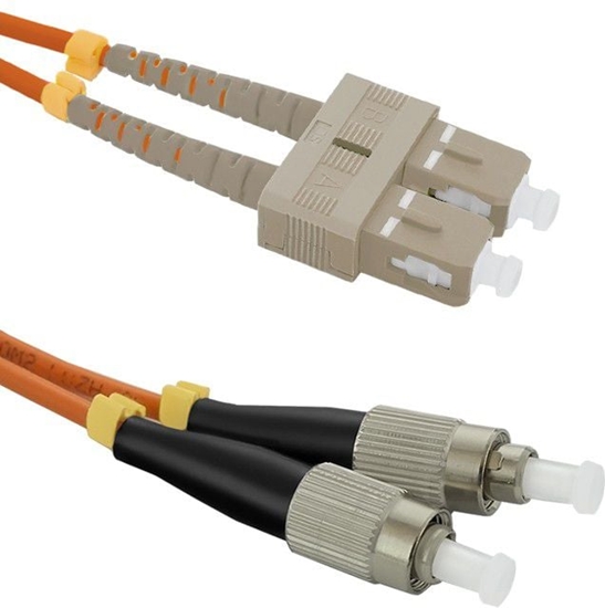 Picture of Qoltec Optic Patchcord SC/UPC - FC/UPC MM 50/125 OM2 1m (54047)