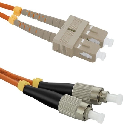 Attēls no Qoltec Optic Patchcord SC/UPC - FC/UPC MM 50/125 OM2 3m (54049)