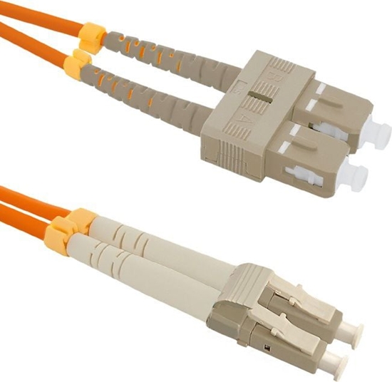 Picture of Qoltec Optic Patchcord SC/UPC - LC/UPC MM 50/125 OM2 2m (54040)