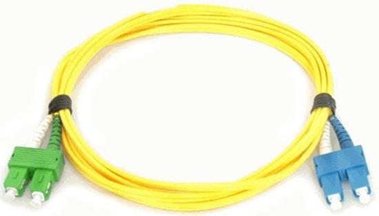 Изображение Qoltec Patchcord SC/APC - SC/UPC simplex, SM, 9/125, G652D, 3m, óty (54291)