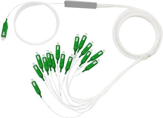 Picture of Qoltec Splitter optyczny 1x16, G.657A, SC/APC - SC/APC, SingleMode, 1.5m (54208)