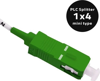 Attēls no Qoltec Splitter optyczny 1x4, G.657A, SC/APC - SC/APC, SingleMode, 1.5m (54202)