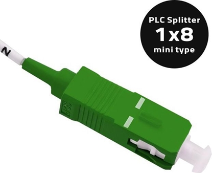 Attēls no Qoltec Splitter optyczny 1x8, G.657A, SC/APC - SC/APC, SingleMode, 1,5m (54205)