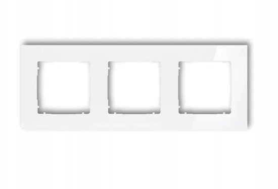 Изображение Ramka potrójna Karlik Icon 0-0-IRSK-3 uniwersalna kwadratowa efekt szka biaa